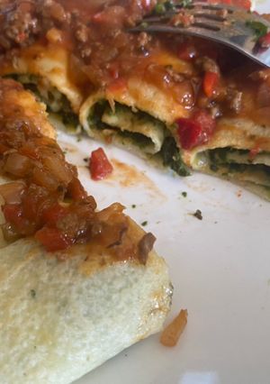 Una foto de Canelones de acelga congelada
