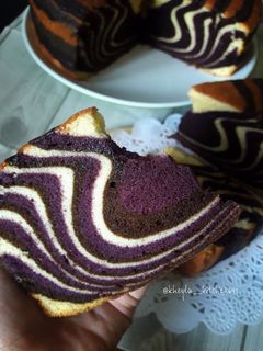 Foto resep Zebra Cake Putih Telur Super Rekomend
