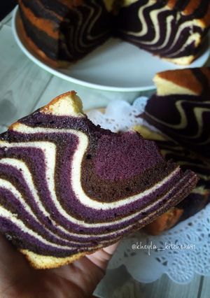 Foto resep Zebra Cake Putih Telur Super Rekomend
