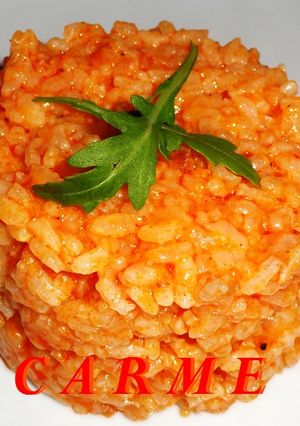 Una foto de Timbal de arroz con sobrasada