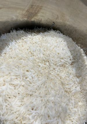 A picture of Basmati Rice in Instant Pot/Pressure Cooker (Energy saving cooking).