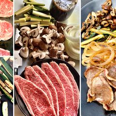 A picture of Teppanyaki Miyazakigyu Wagyu Flanken-Cut Boneless Short Ribs.