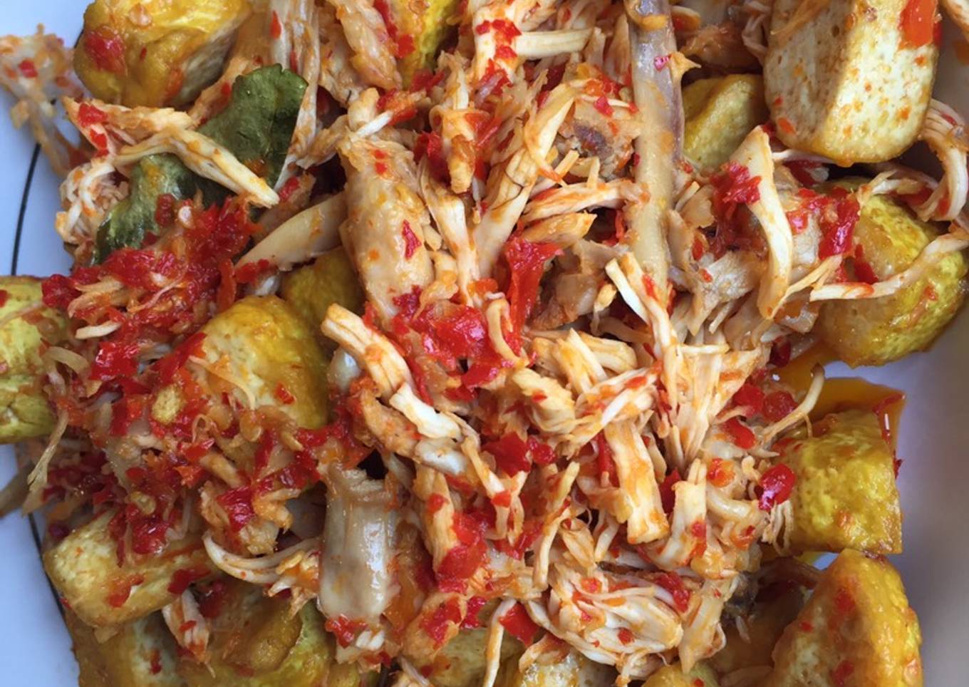 Ayam Suwir Tahu Goreng Balado