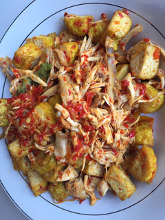 Foto resep Ayam Suwir Tahu Goreng Balado