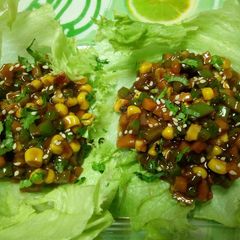 A picture of Mix Vegetable Lettuce Wrap#themechallenge.
