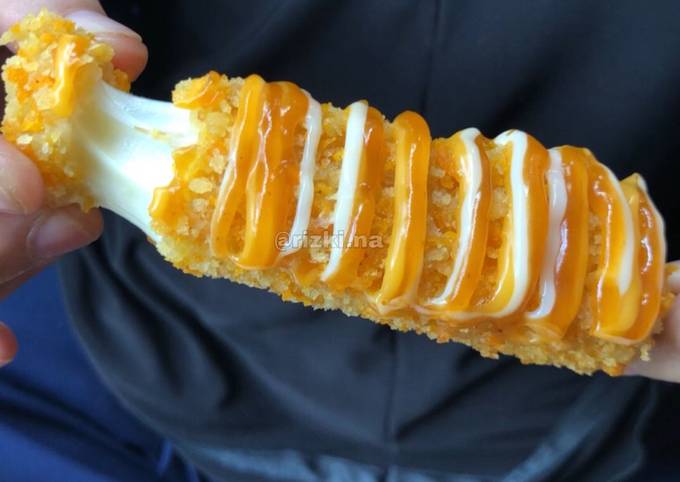 Cara membuat Mozzarella Corndog Cara membuat Mozzarella Corndog