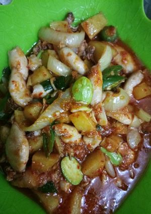 Foto resep Sambel cumi asin pete