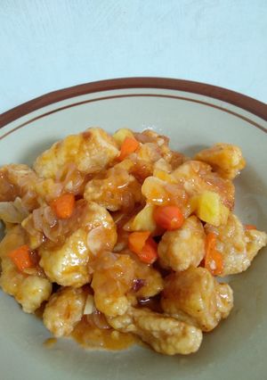 Foto resep Ayam fillet dada asam manis