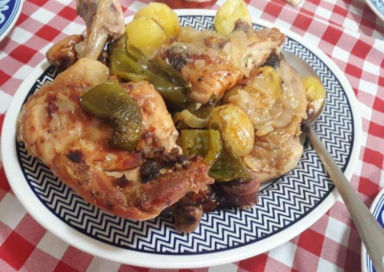 Frango assado no forno - Tudogosreceitas