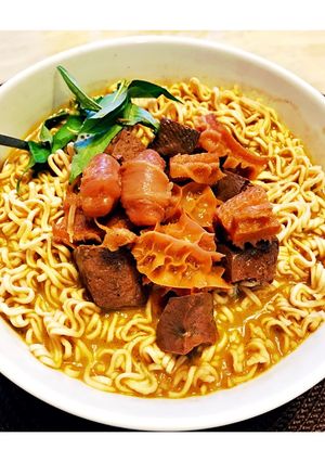 Hình của món Phá lấu lòng bò.
