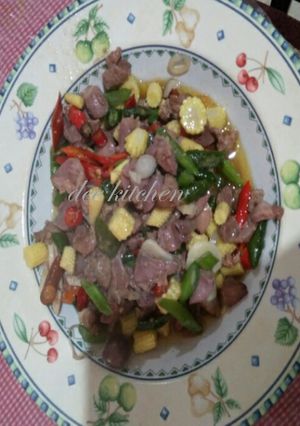 Foto resep Tumis buncis, rempela hati n baby corn