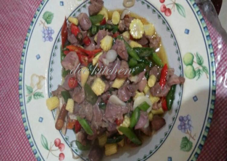 Resep Tumis buncis, rempela hati n baby corn, Menggugah Selera