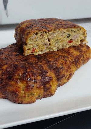 Una foto de Budín de atún, choclo y casancrem