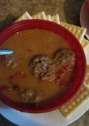 A picture of Meatball soup.