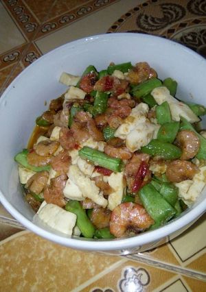 Foto resep Tumis Pedas Buncis Tahu Udang
