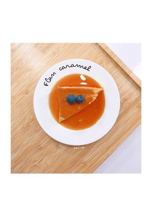 Hình của món Flan caramel.