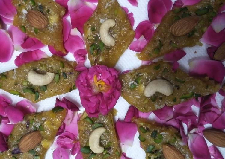 Steps to Prepare Any-night-of-the-week Mango Pak(burfi)