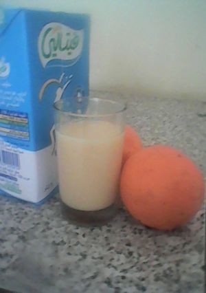 صورة لوصفة عصير برتقال مع الحليب 🍺🍷🍻🍊