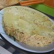 Tortilla de papa cocinada en caldo