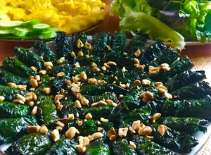 Hình của món Bò cuốn lá lốt.