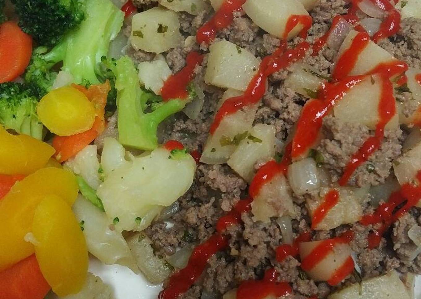 Spicy Turnip Hamburger Scramble