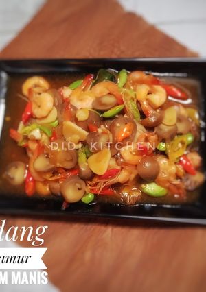 Foto resep Udang jamur asam manis