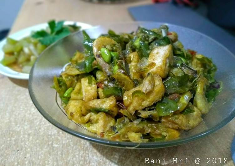 Udang asin sambel ijo campur