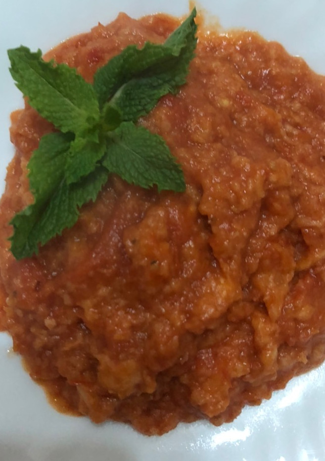Una foto de Sopa de tomate jerezana