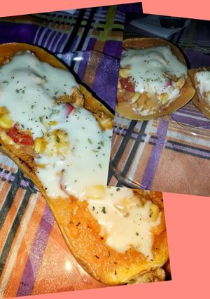 Una foto de Zapallo relleno al horno