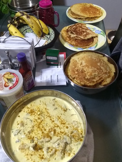 Una foto de Creps de pollo al curry