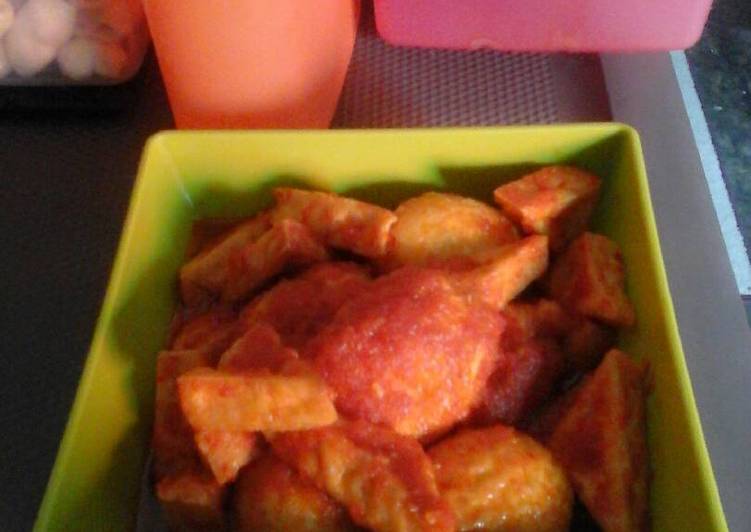 Balado telur n tahu