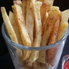 Hot and spicy french fries A picture of Hot and spicy french fries.
