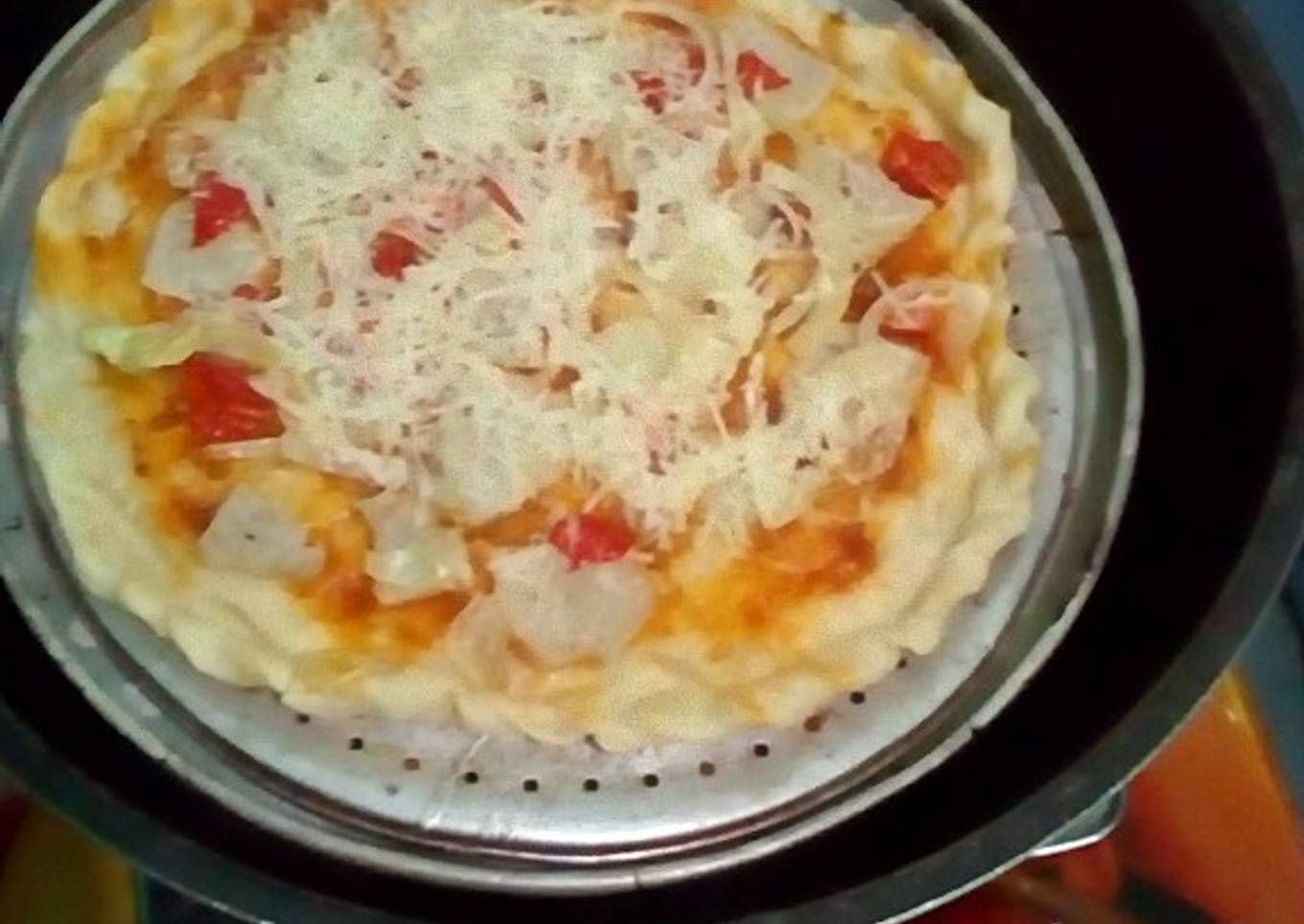 Pizza baso no oven no mixer