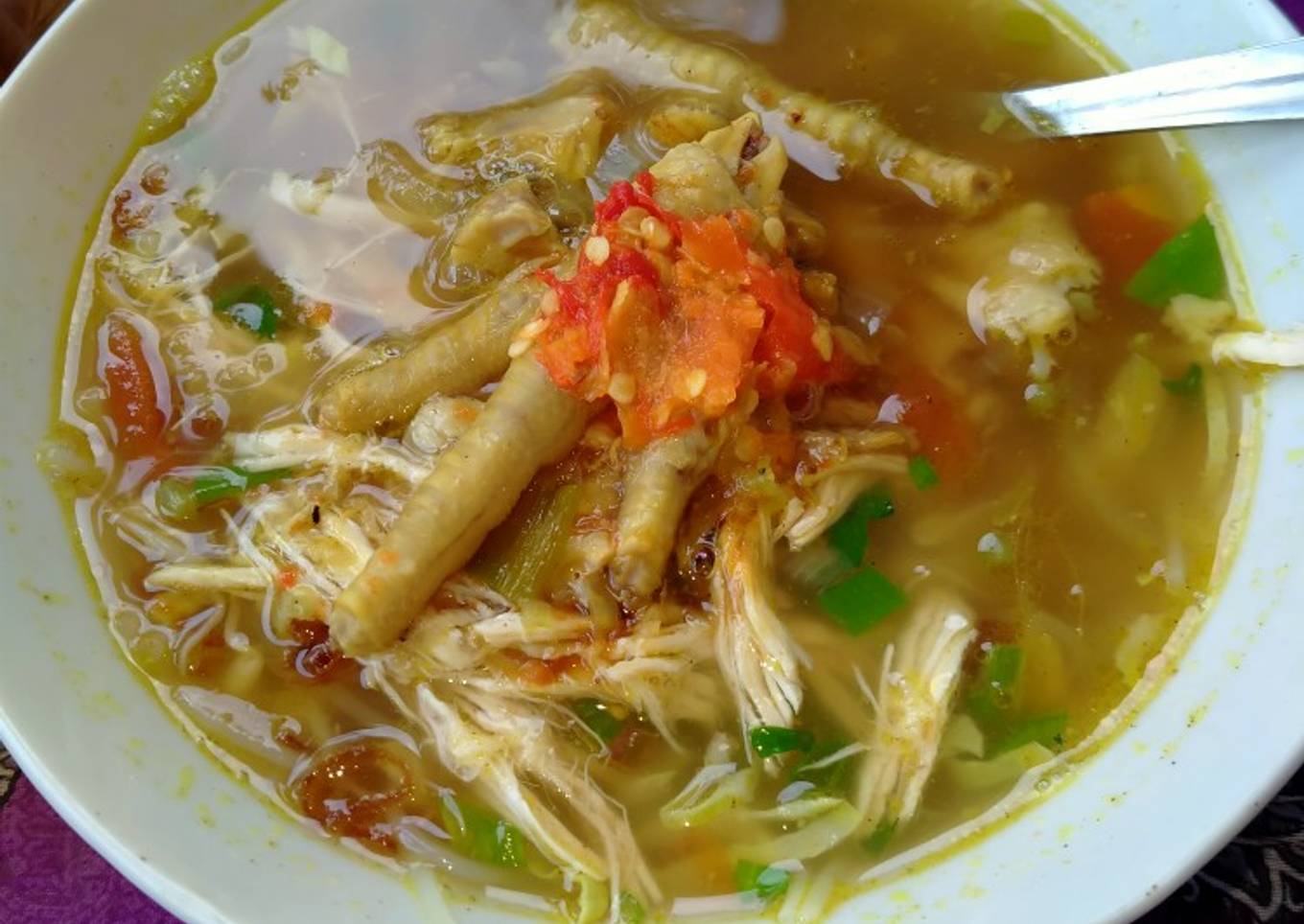 Soto ceker ayam emak