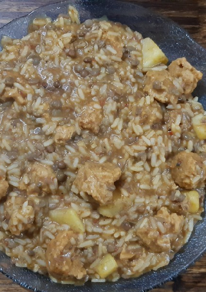 Una foto de Guiso de lentejas con soja