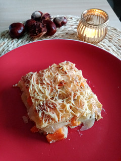 Une photo de Gratin pomme de terre potiron