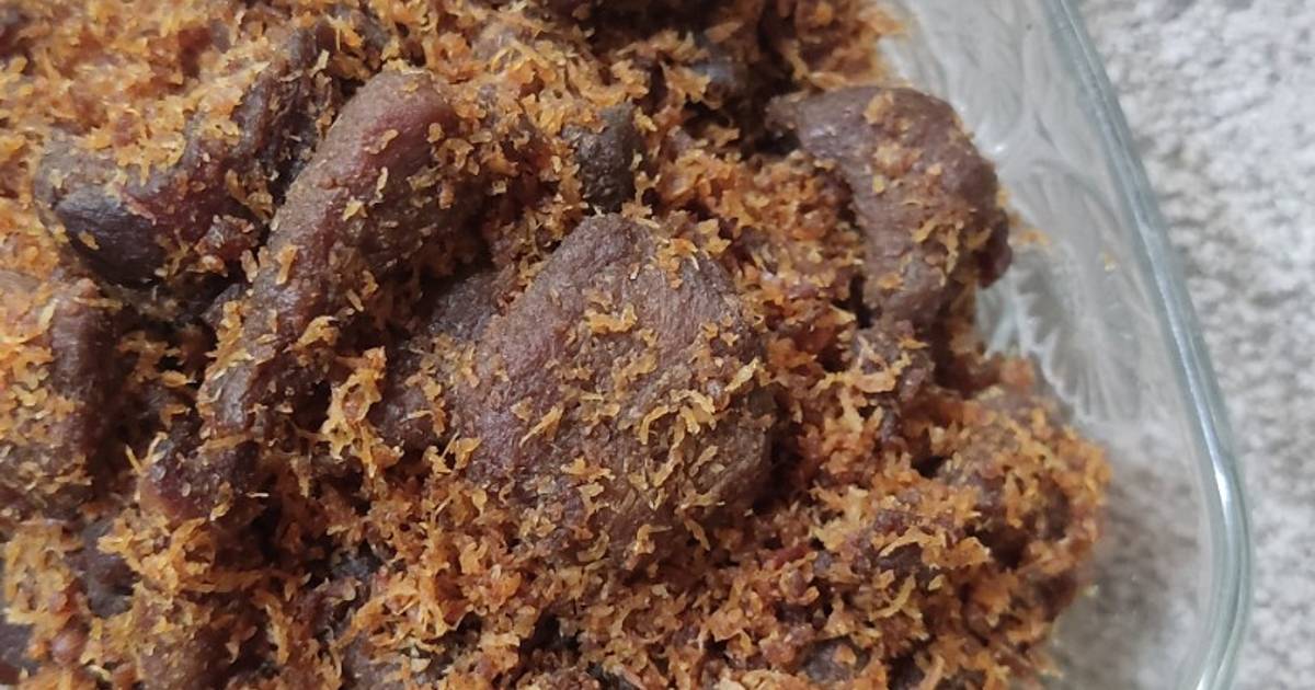 Resep Serundeng Daging  Dendeng Ragi Rasanya Maknyus