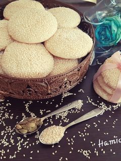 عکسی از دستور کلوچه کنجدی😍
