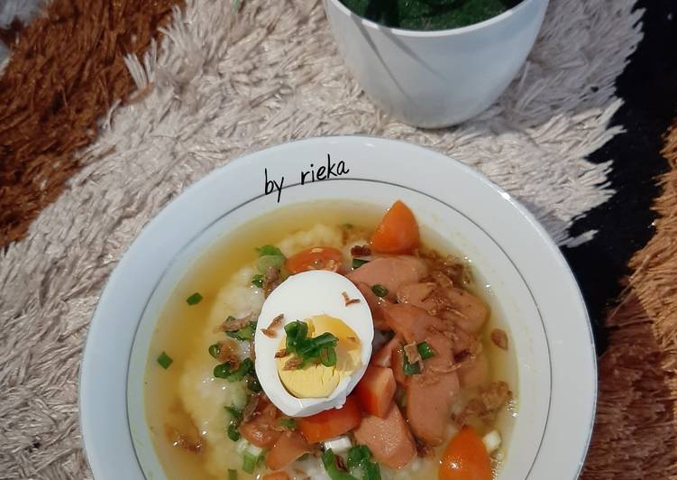 Resep Terbaik 19. Bubur ayam sederhana(dari sisa nasi) Paling Enak