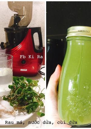 Hình của món Juice- nước ép dừa, rau má.