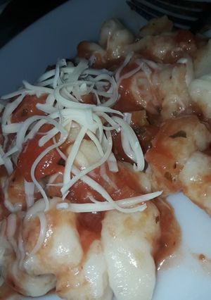 Una foto de Ñoquis de papa veganos