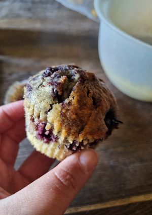 Une photo de Muffins myrtilles
