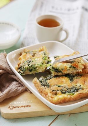 Foto resep Spinach Rice Omelette