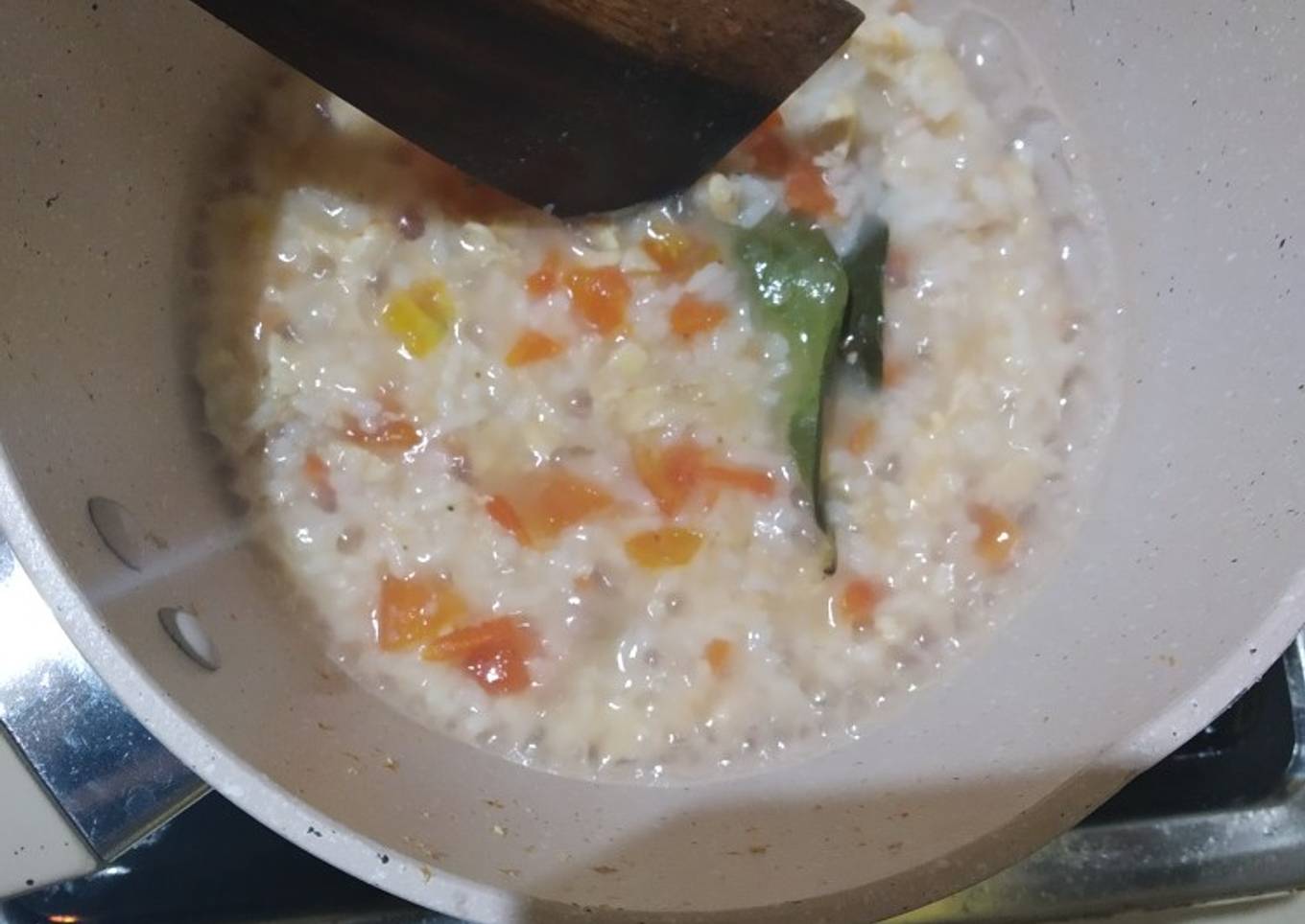 Bubur ayam tempe tomat