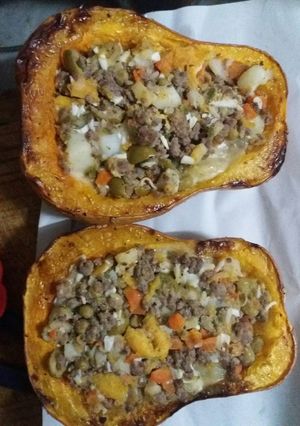 Una foto de Calabaza Rellena al Horno