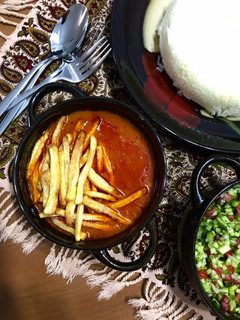 عکسی از دستور خورشت قیمه سیب زمینی