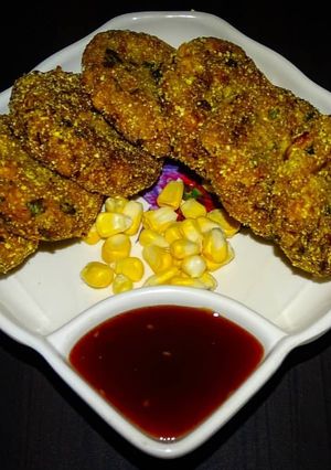 A picture of Corn potato tikki.