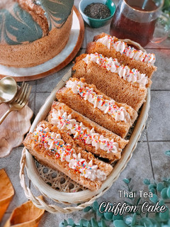 Foto resep Thai Tea Chiffon Cake