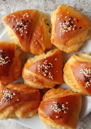 Sajtos háromszögek recept fotója