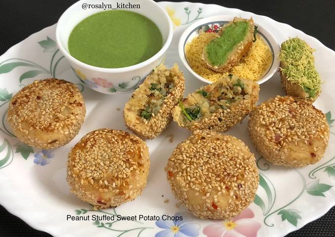 Peanut Stuffed Sweet Potato Chops